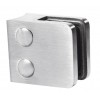 42.4mm Square Glass Clamps-for*** 8mm*** glass- Satin Polished-Grade 304 